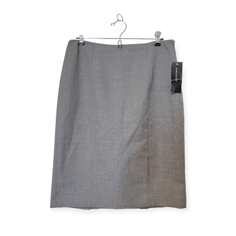 [NWT] Jones Studio Pearl Grey Core Suiting Straight Pencil Skirt - Sz 4